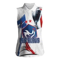 Custom Le Blues Football 2024 Road To The Champion Women Sleeveless Polo Shirt - Wonder Print Shop