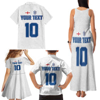 Custom England Football 2024 Road To The Champion Family Matching Tank Maxi Dress and Hawaiian Shirt - Wonder Print Shop