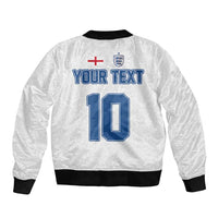 Custom England Football 2024 Road To The Champion Sleeve Zip Bomber Jacket - Wonder Print Shop