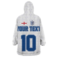 Custom England Football 2024 Road To The Champion Wearable Blanket Hoodie - Wonder Print Shop