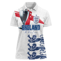 Custom England Football 2024 Road To The Champion Women Polo Shirt - Wonder Print Shop