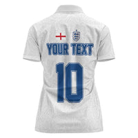 Custom England Football 2024 Road To The Champion Women Polo Shirt - Wonder Print Shop