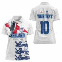 Custom England Football 2024 Road To The Champion Women Polo Shirt - Wonder Print Shop