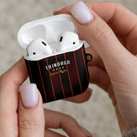 Trinbago Cricket Knight Riders AirPods Case Palm Leaves with Vertical Stripes Sporty Style - Wonder Print Shop