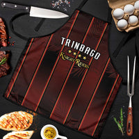 Trinbago Cricket Knight Riders Apron Palm Leaves with Vertical Stripes Sporty Style - Wonder Print Shop