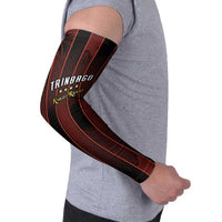 Trinbago Cricket Knight Riders Arm Sleeves Palm Leaves with Vertical Stripes Sporty Style - Wonder Print Shop