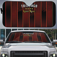 Trinbago Cricket Knight Riders Auto Sun Shade Palm Leaves with Vertical Stripes Sporty Style - Wonder Print Shop
