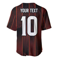 Custom Trinbago Cricket Knight Riders Baseball Jersey Palm Leaves with Vertical Stripes Sporty Style - Wonder Print Shop