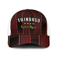 Trinbago Cricket Knight Riders Baseball Net Cap Palm Leaves with Vertical Stripes Sporty Style - Wonder Print Shop