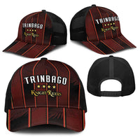 Trinbago Cricket Knight Riders Baseball Net Cap Palm Leaves with Vertical Stripes Sporty Style - Wonder Print Shop