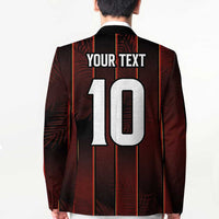 Custom Trinbago Cricket Knight Riders Blazer Palm Leaves with Vertical Stripes Sporty Style - Wonder Print Shop