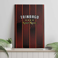 Trinbago Cricket Knight Riders Canvas Wall Art Palm Leaves with Vertical Stripes Sporty Style - Wonder Print Shop