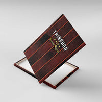 Trinbago Cricket Knight Riders Canvas Wall Art Palm Leaves with Vertical Stripes Sporty Style - Wonder Print Shop