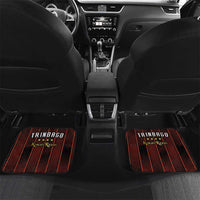 Trinbago Cricket Knight Riders Car Mats Palm Leaves with Vertical Stripes Sporty Style - Wonder Print Shop