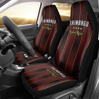 Trinbago Cricket Knight Riders Car Seat Cover Palm Leaves with Vertical Stripes Sporty Style - Wonder Print Shop