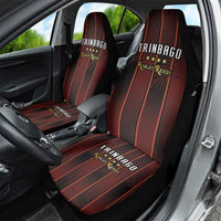 Trinbago Cricket Knight Riders Car Seat Cover Palm Leaves with Vertical Stripes Sporty Style - Wonder Print Shop