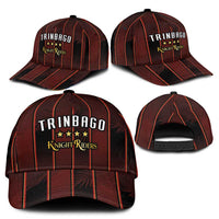 Trinbago Cricket Knight Riders Classic Cap Palm Leaves with Vertical Stripes Sporty Style - Wonder Print Shop