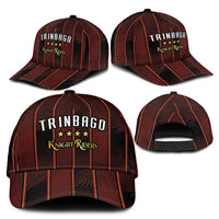 Trinbago Cricket Knight Riders Classic Cap Palm Leaves with Vertical Stripes Sporty Style - Wonder Print Shop