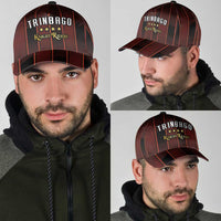 Trinbago Cricket Knight Riders Classic Cap Palm Leaves with Vertical Stripes Sporty Style - Wonder Print Shop