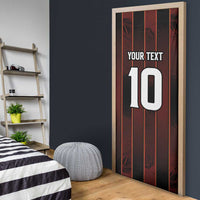 Trinbago Cricket Knight Riders Door Cover Palm Leaves with Vertical Stripes Sporty Style - Wonder Print Shop