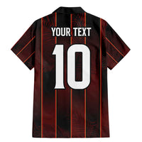 Custom Trinbago Cricket Knight Riders Family Matching Mermaid Dress and Hawaiian Shirt Palm Leaves with Vertical Stripes Sporty Style - Wonder Print Shop