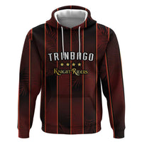 Custom Trinbago Cricket Knight Riders Hoodie Palm Leaves with Vertical Stripes Sporty Style - Wonder Print Shop
