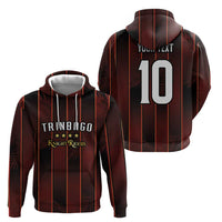 Custom Trinbago Cricket Knight Riders Hoodie Palm Leaves with Vertical Stripes Sporty Style - Wonder Print Shop