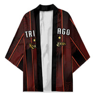 Custom Trinbago Cricket Knight Riders Kimono Palm Leaves with Vertical Stripes Sporty Style - Wonder Print Shop