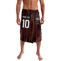 Custom Trinbago Cricket Knight Riders Lavalava Palm Leaves with Vertical Stripes Sporty Style - Wonder Print Shop