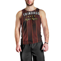 Custom Trinbago Cricket Knight Riders Men Tank Top Palm Leaves with Vertical Stripes Sporty Style - Wonder Print Shop