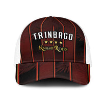 Trinbago Cricket Knight Riders Mesh Trucker Cap Palm Leaves with Vertical Stripes Sporty Style - Wonder Print Shop