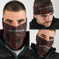 Trinbago Cricket Knight Riders Neck Gaiter Palm Leaves with Vertical Stripes Sporty Style LT03