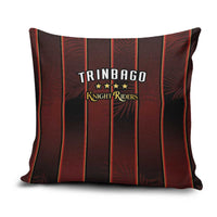 Trinbago Cricket Knight Riders Pillow Cover Palm Leaves with Vertical Stripes Sporty Style - Wonder Print Shop