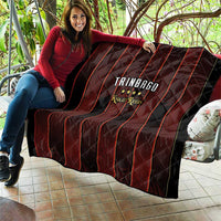 Trinbago Cricket Knight Riders Quilt Palm Leaves with Vertical Stripes Sporty Style - Wonder Print Shop