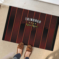 Trinbago Cricket Knight Riders Rubber Doormat Palm Leaves with Vertical Stripes Sporty Style - Wonder Print Shop