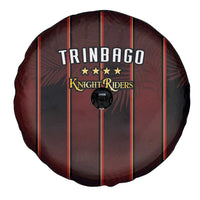 Trinbago Cricket Knight Riders Spare Tire Cover Palm Leaves with Vertical Stripes Sporty Style - Wonder Print Shop