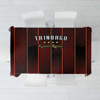 Trinbago Cricket Knight Riders Tablecloth Palm Leaves with Vertical Stripes Sporty Style - Wonder Print Shop