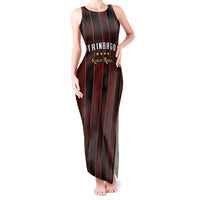 Custom Trinbago Cricket Knight Riders Tank Maxi Dress Palm Leaves with Vertical Stripes Sporty Style - Wonder Print Shop