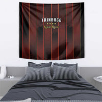 Trinbago Cricket Knight Riders Tapestry Palm Leaves with Vertical Stripes Sporty Style - Wonder Print Shop