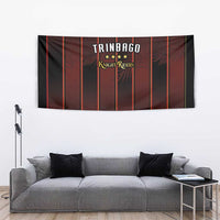 Trinbago Cricket Knight Riders Tapestry Palm Leaves with Vertical Stripes Sporty Style - Wonder Print Shop