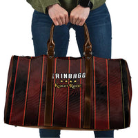 Trinbago Cricket Knight Riders Travel Bag Palm Leaves with Vertical Stripes Sporty Style - Wonder Print Shop