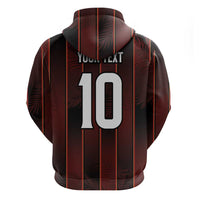 Custom Trinbago Cricket Knight Riders Zip Hoodie Palm Leaves with Vertical Stripes Sporty Style - Wonder Print Shop