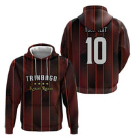 Custom Trinbago Cricket Knight Riders Zip Hoodie Palm Leaves with Vertical Stripes Sporty Style - Wonder Print Shop