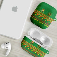 Cameroon Football AirPods Case Tribal Motifs Green Color - Wonder Print Shop