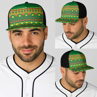 Cameroon Football Baseball Net Cap Tribal Motifs Green Color - Wonder Print Shop