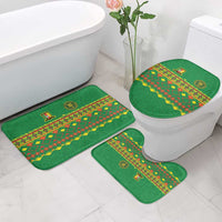 Cameroon Football Bathroom Set Tribal Motifs Green Color - Wonder Print Shop