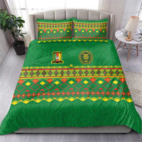 Cameroon Football Bedding Set Tribal Motifs Green Color - Wonder Print Shop