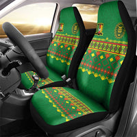 Cameroon Football Car Seat Cover Tribal Motifs Green Color - Wonder Print Shop