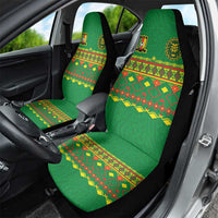Cameroon Football Car Seat Cover Tribal Motifs Green Color - Wonder Print Shop