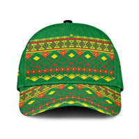 Cameroon Football Classic Cap Tribal Motifs Green Color - Wonder Print Shop